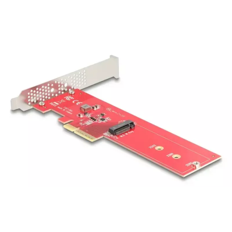 DeLOCK Wewnętrzny adapter M.2 90889 PCIe 5.0 Czerwona stal nierdzewna
