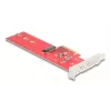 DeLOCK Wewnętrzny adapter M.2 90889 PCIe 5.0 Czerwona stal nierdzewna