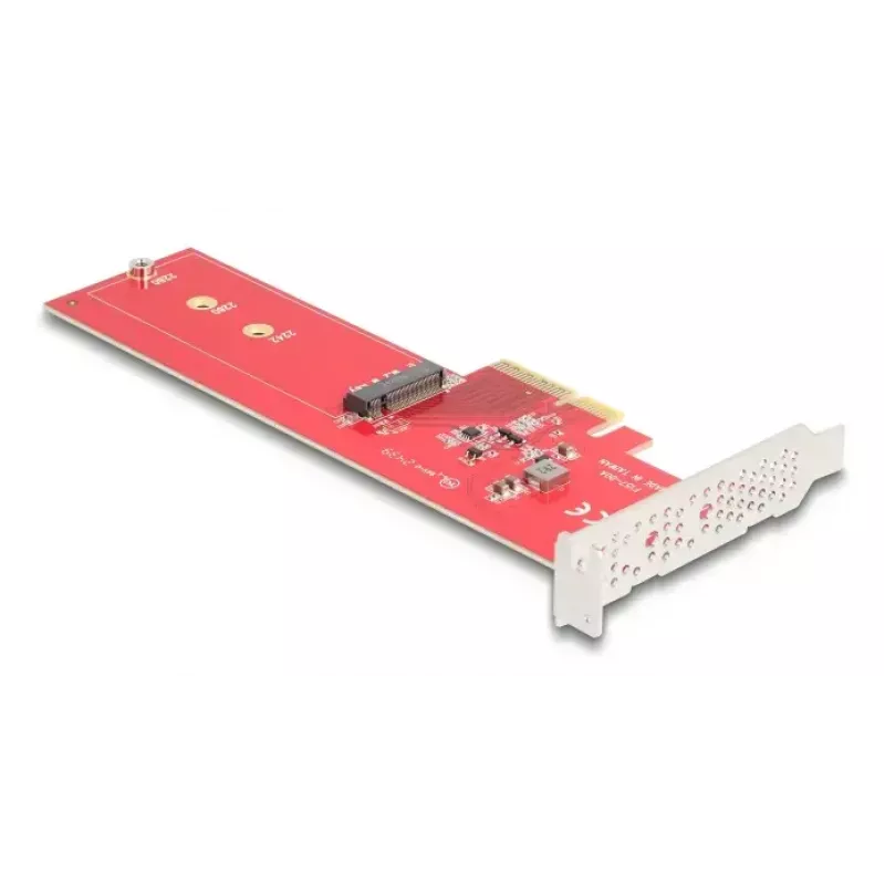 DeLOCK Wewnętrzny adapter M.2 90889 PCIe 5.0 Czerwona stal nierdzewna