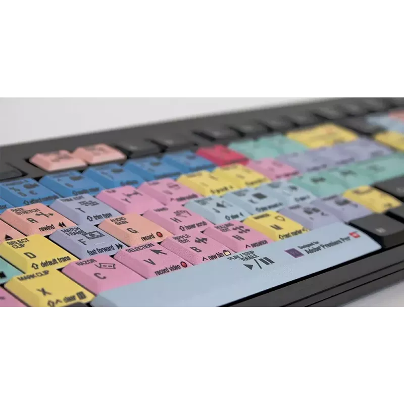 Klawiatura LogicKeyboard LKB-PPROCC-BJPU-FR — Pełnowymiarowa przewodowa USB AZERTY francuska, przełączniki nożycowe, kabel 1,5 m, czarna