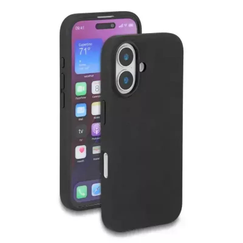 Ochronne etui silikonowe Soft-Touch dla iPhone 17 marki DELOCK, Pokrowiec, Czarny, pasuje do ekranu 6,3 cala (16 cm)