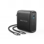 Ładowarka TARGUS 100W GaN AC do laptopa, smartfona, tabletu — 1× USB-C, kabel 2 m, czarna