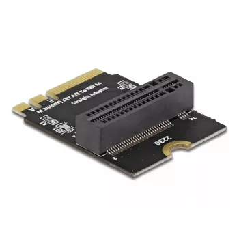 Adapter M.2 key A+E męski na slot key M kątowy z uchwytem DeLOCK 64137