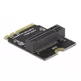 Adapter M.2 key A+E męski na slot key M kątowy z uchwytem DeLOCK 64137