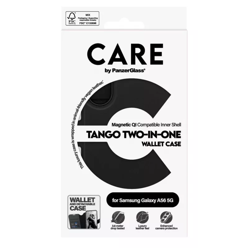 PanzerGlass Tango Two-in-One etui na telefon komórkowy 17 cm (6,7 cala) etui portfelowe czarne