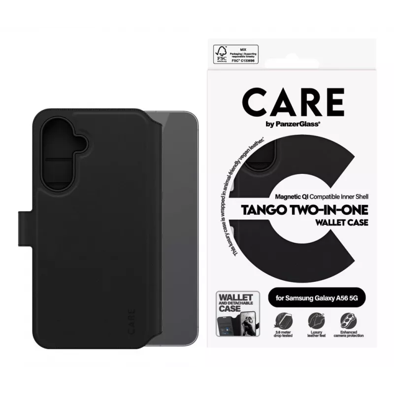 PanzerGlass Tango Two-in-One etui na telefon komórkowy 17 cm (6,7 cala) etui portfelowe czarne