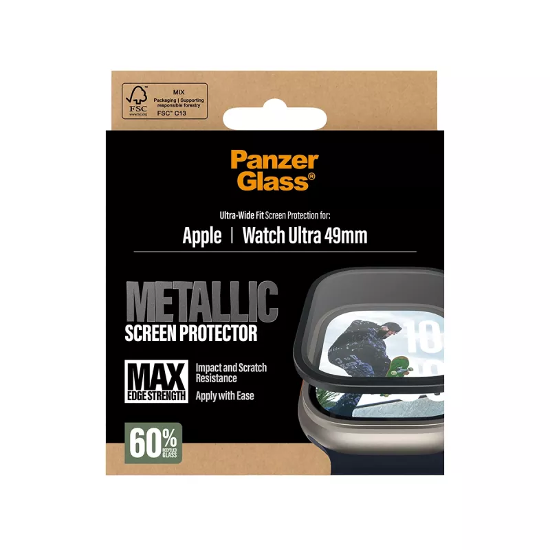 PanzerGlass ® Osłona ekranu Metaliczna Apple Watch Ultra 3 | Ultra 2 | Ultra | 49 mm
