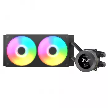 Chłodzenie cieczą CPU All-in-One Cougar Poseidon Vistek 240, ARGB, chłodnica 240 mm, wentylatory 120 mm, 700–2500 obr./min, czarny
