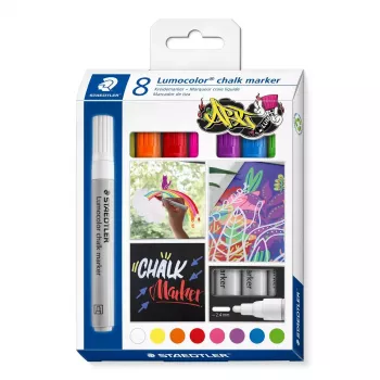 Marker kredowy Staedtler 344 C8 Bullet Asortyment kolorów 8 szt.