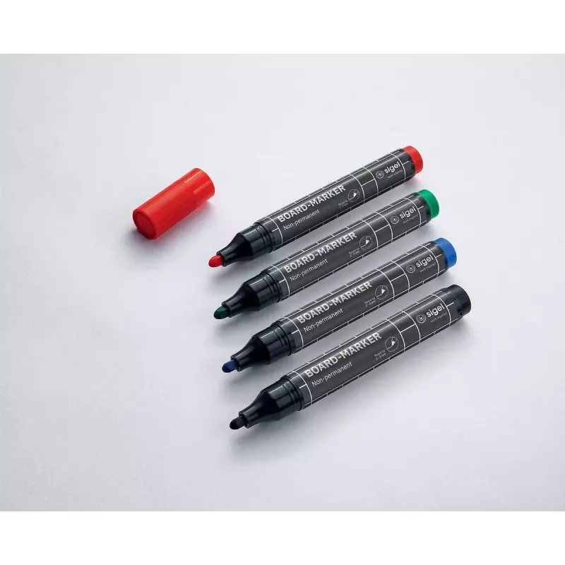 Marker Sigel BA010 4 szt. Czarny Niebieski Zielony Czerwony