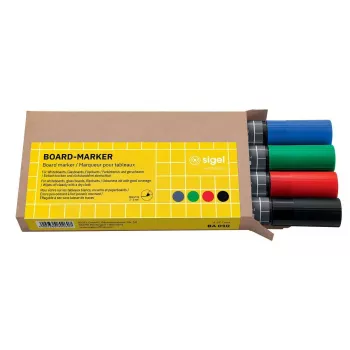 Marker Sigel BA010 4 szt. Czarny Niebieski Zielony Czerwony