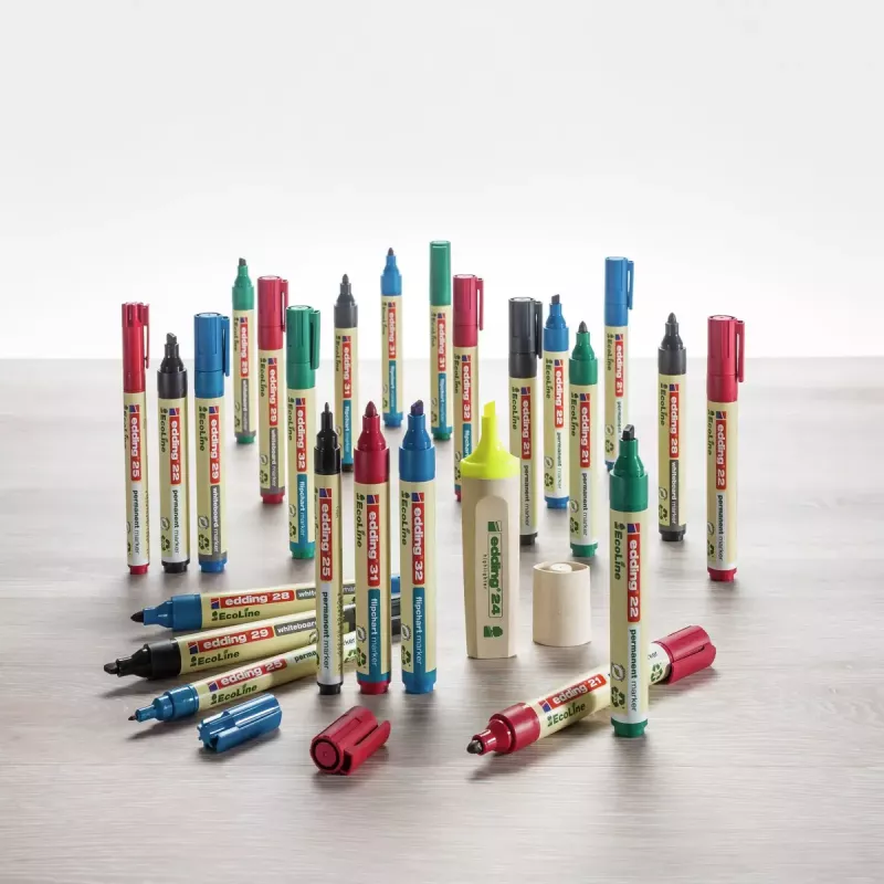 Marker permanentny Edding EcoLine 21 czerwony 10 szt.