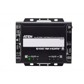 Nadajnik i odbiornik AV ATEN True 4K HDMI/USB HDBT3.0-Lite – 4096×2160 @ do 40 m, USB Type-A/Type-B, zasilanie DC