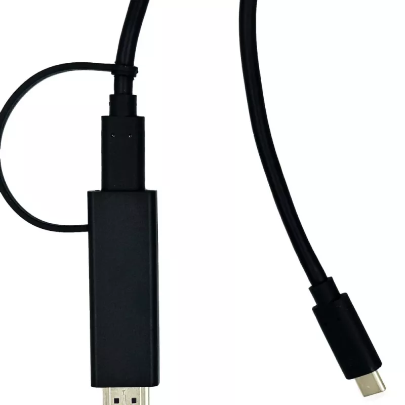 Yealink 330000008024 adapter kablowya wideo 1,2 m HDMI Typ A (Standard) USB Typu-C Czarny
