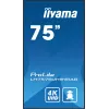iiyama LH7575UHS-B1AG Signage Display Cyfrowy płaski panel reklamowy 190,5 cm (75 cali) LCD Wi-Fi 500 cd/m² 4K Ultra HD Czarny Wbudowany procesor Android 11 24/7
