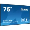 iiyama LH7575UHS-B1AG Signage Display Cyfrowy płaski panel reklamowy 190,5 cm (75 cali) LCD Wi-Fi 500 cd/m² 4K Ultra HD Czarny Wbudowany procesor Android 11 24/7