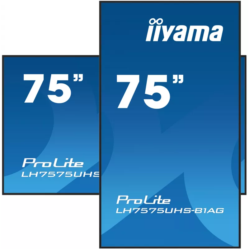 iiyama LH7575UHS-B1AG Signage Display Cyfrowy płaski panel reklamowy 190,5 cm (75 cali) LCD Wi-Fi 500 cd/m² 4K Ultra HD Czarny Wbudowany procesor Android 11 24/7