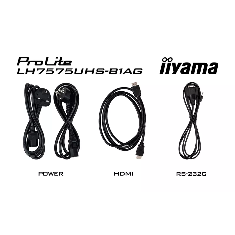 iiyama LH7575UHS-B1AG Signage Display Cyfrowy płaski panel reklamowy 190,5 cm (75 cali) LCD Wi-Fi 500 cd/m² 4K Ultra HD Czarny Wbudowany procesor Android 11 24/7