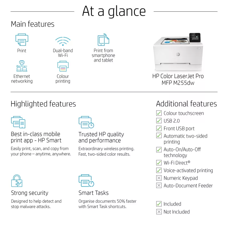 Drukarka HP Color LaserJet Pro M255dw Laser Colour