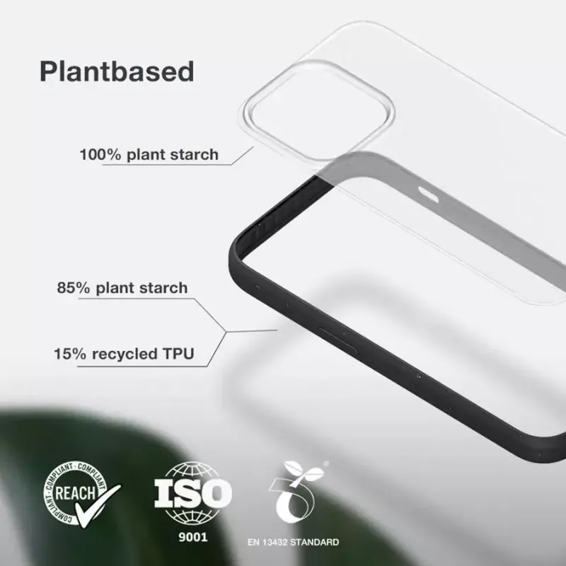 Pokrowiec na telefon Woodcessories Clear etui do Apple iPhone 14, 15,5 cm (6,1 cala), czarny i przezroczysty