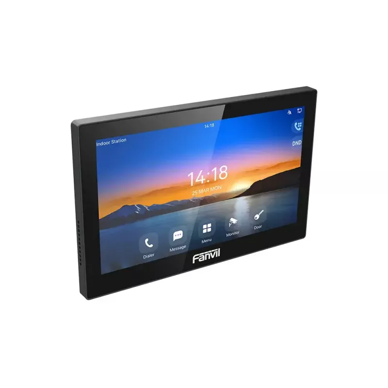 Wideodomofon Fanvil i504 z wyświetlaczem LCD 17,8 cm (7 cali), 1024×600, 1080p, Fast Ethernet, czarny
