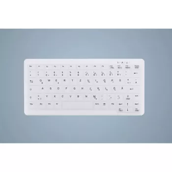 Pokrowiec na klawiaturę Active Key AK-C4110 — silikonowy, układ niemiecki, 291×139×25 mm, biały