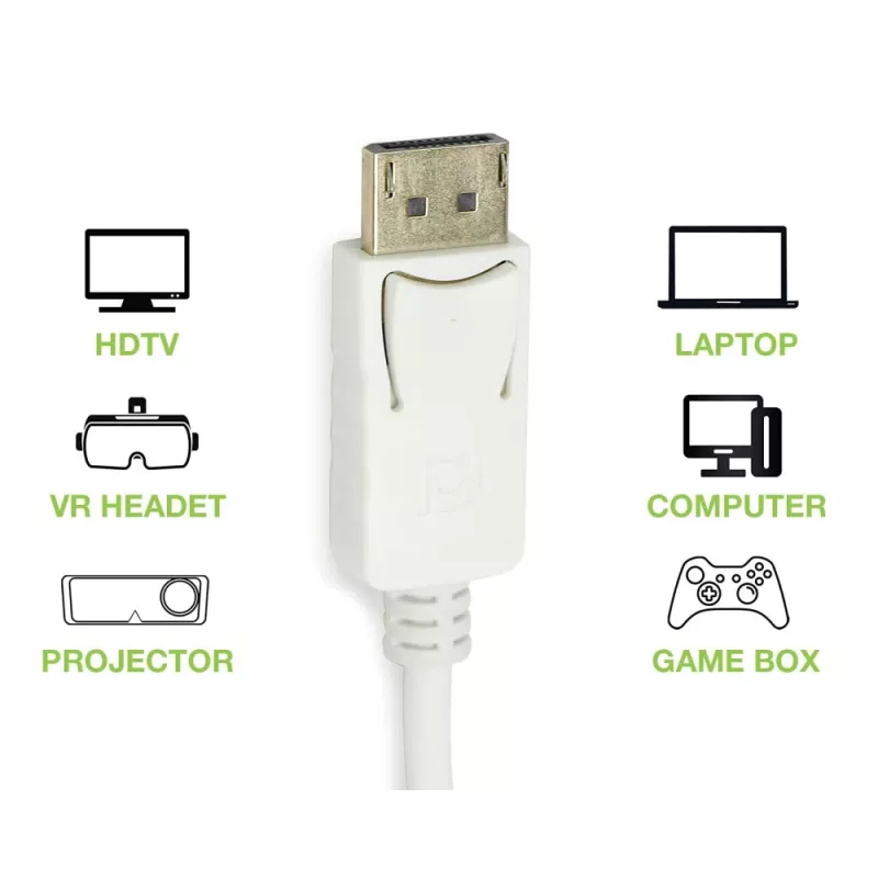 Techly DisplayPort 1.2 Męski / HDMI Żeński Adapter 15cm Biały IADAP DP-HDMIF2