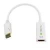 Techly DisplayPort 1.2 Męski / HDMI Żeński Adapter 15cm Biały IADAP DP-HDMIF2