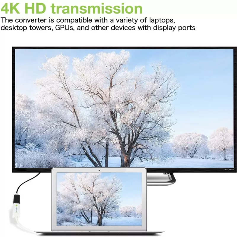 Techly DisplayPort 1.2 Męski / HDMI Żeński Adapter 15cm Biały IADAP DP-HDMIF2