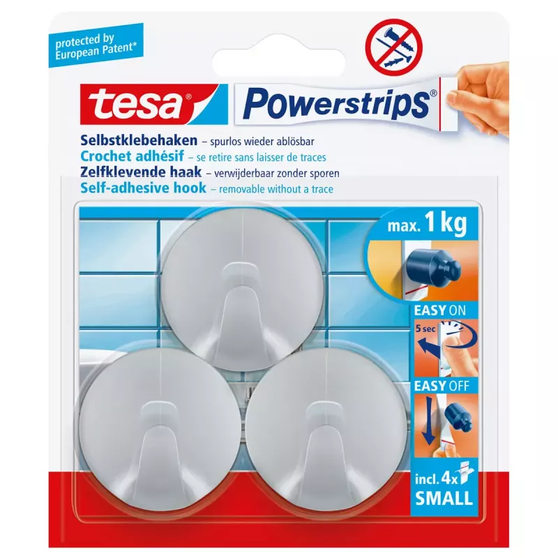 Uniwersalny haczyk Tesa Powerstrips Hooks Small ROUND