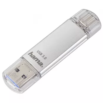 Hama C-Laeta pamięć USB 256 GB USB Typ-A / USB Typ-C 3.2 Gen 1 (3.1 Gen 1) Srebrny