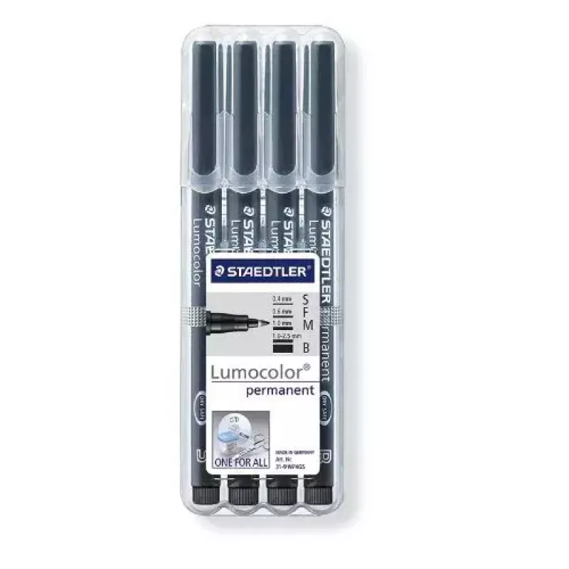 Marker permanentny Staedtler 31-9WP4GS Czarny 4 szt.