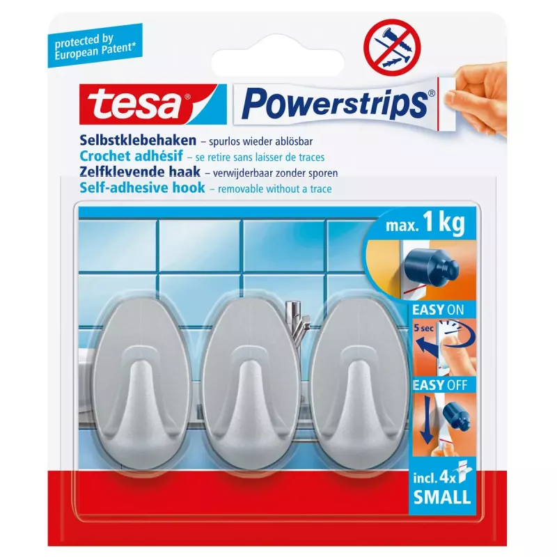 Uniwersalne haczyki Tesa Powerstrips Hooks Small OVAL
