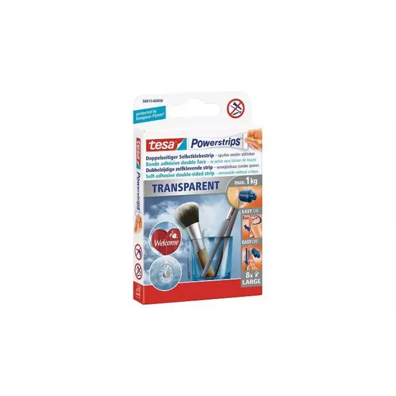 Naklejka montażowa Tesa Powerstrips Transparent LARGE