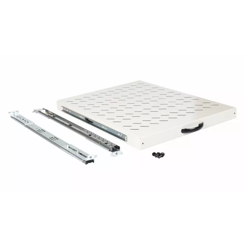 Wysuwana półka EQUIP 19 cali, 1U, głębokość 800 mm, kolor jasnoszary