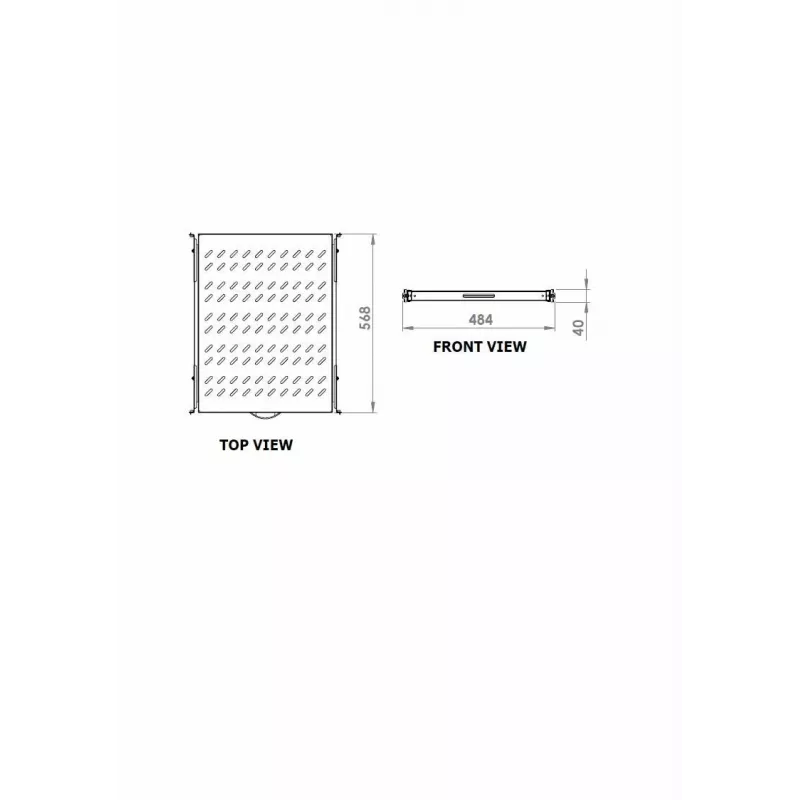 Wysuwana półka EQUIP 19 cali, 1U, głębokość 800 mm, kolor jasnoszary