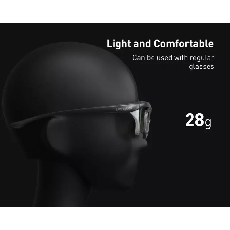 DANGBEI aktywne stereoskopowe okulary 3D, Micro-USB, czarne