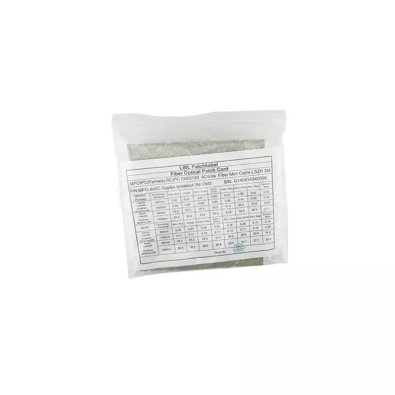 Kabel światłowodowy BlueOptics SFP5142BU10MKB 10 m, G.657.A1, 4x SC na MPO, żółty