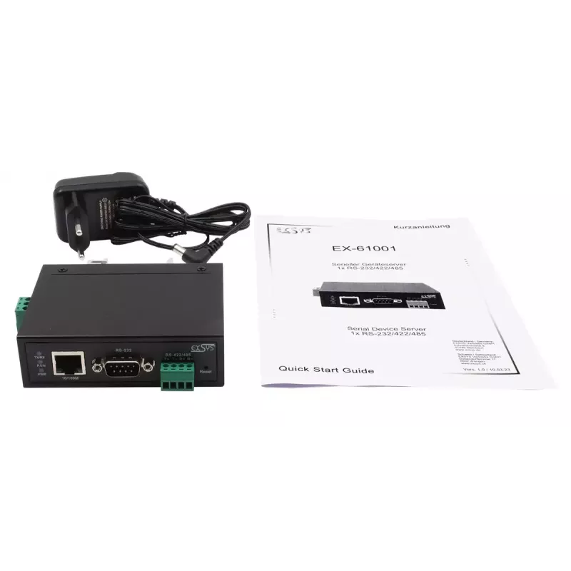 EXSYS EX-61001 serwer szeregowy RS-232/422/485 DC 12-48V