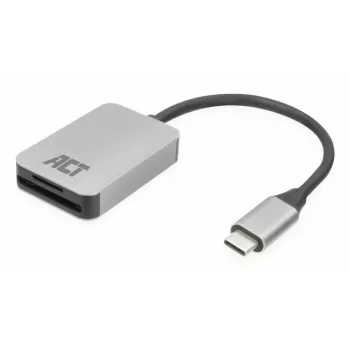 Czytnik kart ACT AC7056 USB 3.2 Gen 1 Type-C Szary MicroSD SD