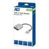 Czytnik kart ACT AC7056 USB 3.2 Gen 1 Type-C Szary MicroSD SD