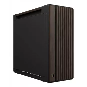 Obudowa PC ASUS ProArt PA602 Wood Edition Midi Tower — Czarno-Drewniana, obsługuje ATX/EATX, 2x200mm z przodu, 1x140mm z tyłu
