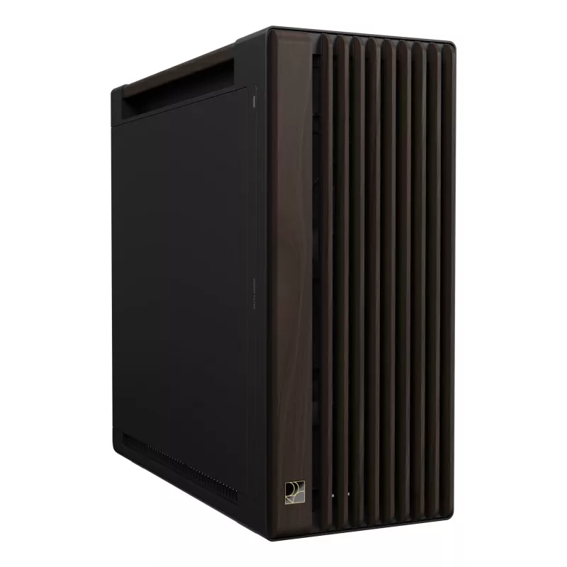 Obudowa PC ASUS ProArt PA602 Wood Edition Midi Tower — Czarno-Drewniana, obsługuje ATX/EATX, 2x200mm z przodu, 1x140mm z tyłu