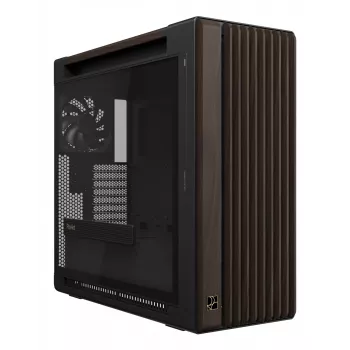 ASUS ProArt PA602 Wood Edition Modern Czarny - panel z hartowanego szkła, czarna obudowa midi tower, drewno
