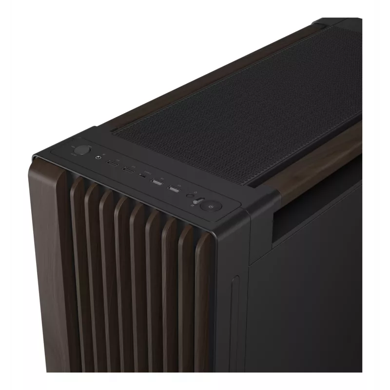 ASUS ProArt PA602 Wood Edition Modern Czarny - panel z hartowanego szkła, czarna obudowa midi tower, drewno