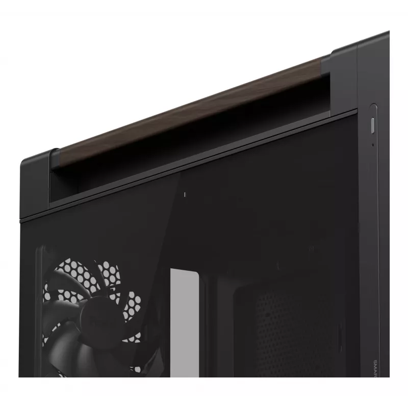 ASUS ProArt PA602 Wood Edition Modern Czarny - panel z hartowanego szkła, czarna obudowa midi tower, drewno