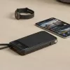 Powerbank MediaRange MRMA753 10 000 mAh LiPo ze zintegrowanymi kablami, wyświetlaczem LC, USB-C PD i Quick Charge, czarny