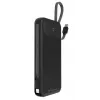 Powerbank MediaRange MRMA753 10 000 mAh LiPo ze zintegrowanymi kablami, wyświetlaczem LC, USB-C PD i Quick Charge, czarny