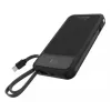 Powerbank MediaRange MRMA753 10 000 mAh LiPo ze zintegrowanymi kablami, wyświetlaczem LC, USB-C PD i Quick Charge, czarny