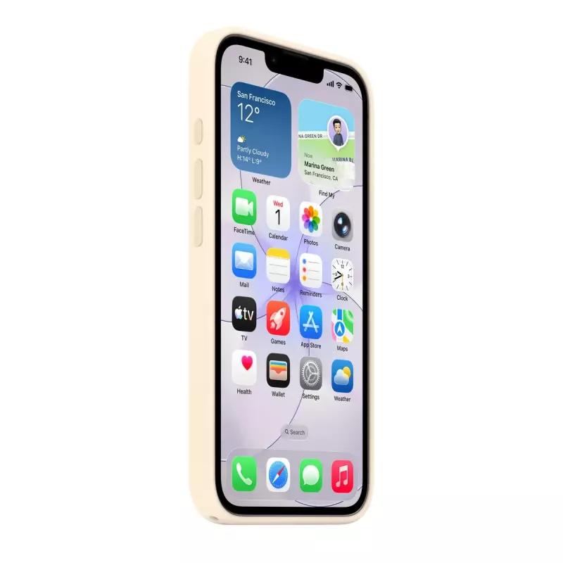 Silikonowe etui z MagSafe dla Apple iPhone 17e — wanilia, na ekrany 6,1 cala (15,5 cm)